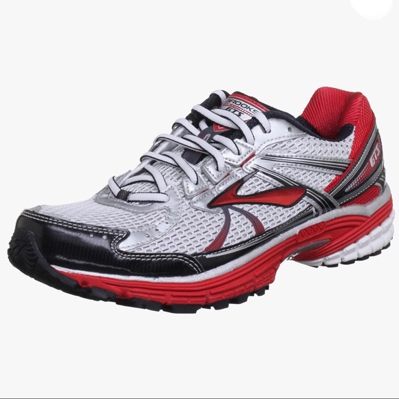 Brooks Other - Brooks Adrenaline GTS 13 Men's Sz 14 White Silver Red Running Jogging Shoes EUC